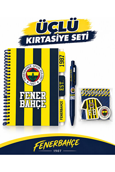 Fenerbahçe Üçlü Kırtasiye Seti – Planlayıcı Defter, 0.7 mm Versatil Kalem - S...