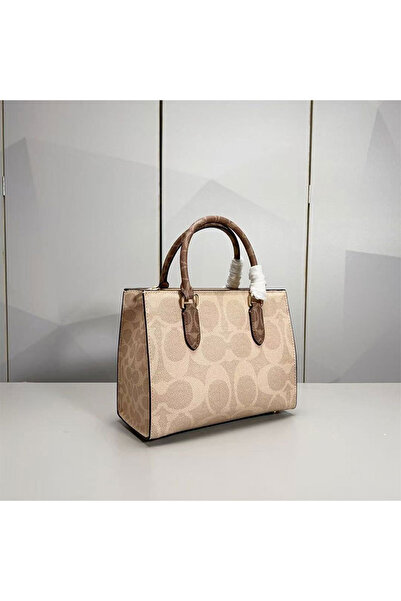 COAC Women Vintage Mini Tote Satchel Bag PU Leather Top‑Handle Handbag With D...