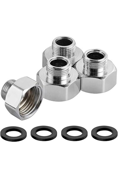 Generic محول خط المياه، 4 قطع من وصلات الأنابيب بمقاس 1/2 بوصة أنثى إلى 3/8 ب...
