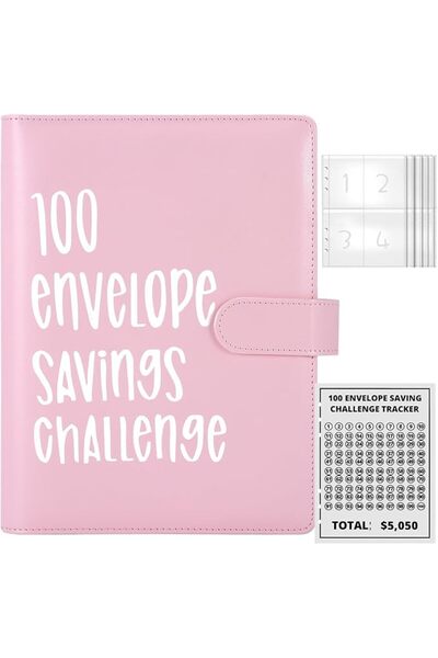 Generic Envelopes 100 Saving Challenge,Savings Book with Cash Envelopes, Fun ...