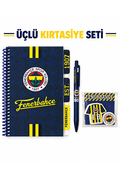 Fenerbahçe Üçlü Kırtasiye Seti – Planlayıcı Defter, 0.7 mm Versatil Kalem - S...