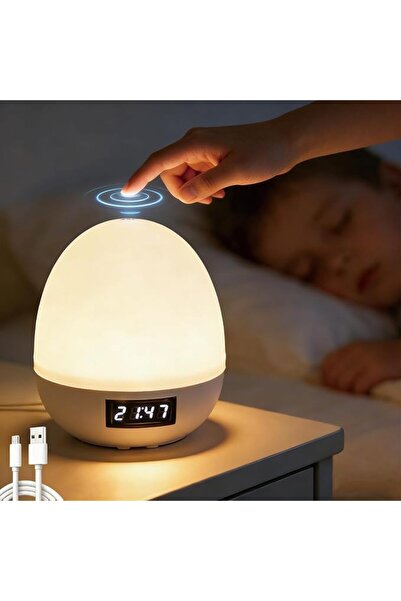 GENERAL Round Nursery Lamp with Time Display,Small Night Light for Baby Kids ...