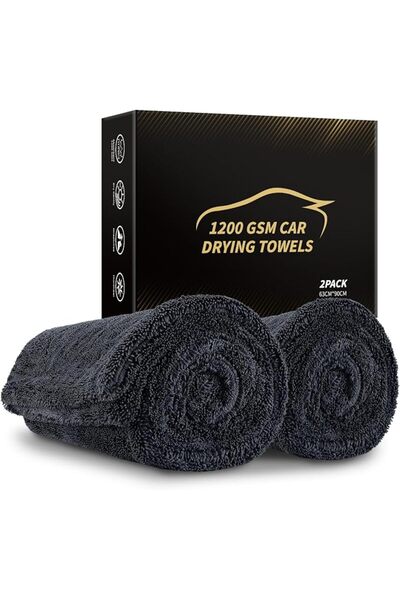 GENERAL 2 Pack 1200 GSM Car Drying Towel, Large Premium Microfiber Towels, 36...