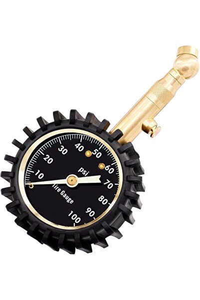 X SPRING Heavy Duty Tire Pressure Gauge, Accurate 0-100 PSI Measurement, Gold...