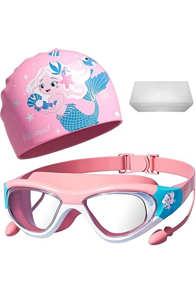 YAKITER Kids Swimming Goggles, Kids Swim Goggles with Silicone Swim Cap, Wide...