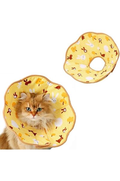 TERRIFI Soft Adjustable Cat Cone Collar, Easy to Clean Recovery E-Collar for ...