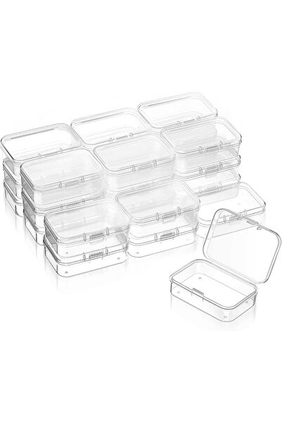 TERRIFI 24 Pcs Small Clear Plastic Storage Containers, 6.5x4.5x2cm Mini Boxes...