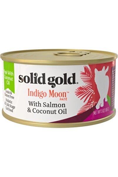 SOLİD GOLD طعام القطط الرطب بالسلمون وزيت جوز الهند 85 جرام
