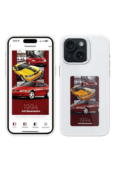Maxcell Θήκη InkLed για iPhone 15 Pro, Αντικραδασμική, με Ψηφιακή Οθόνη, Μικρ...