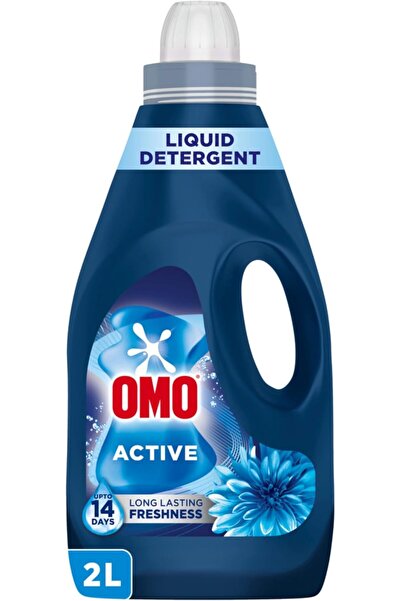 Omotasarım سائل غسيل الملابس OMO، أكتيف، 2 لتر، يزيل حتى 100% من البقع في غسل...