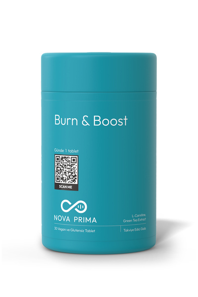 Nova Prima Burn & Boost L-Karnitin, Yeşil Çay EGCG & Krom Pikolinat 30 Kapsül