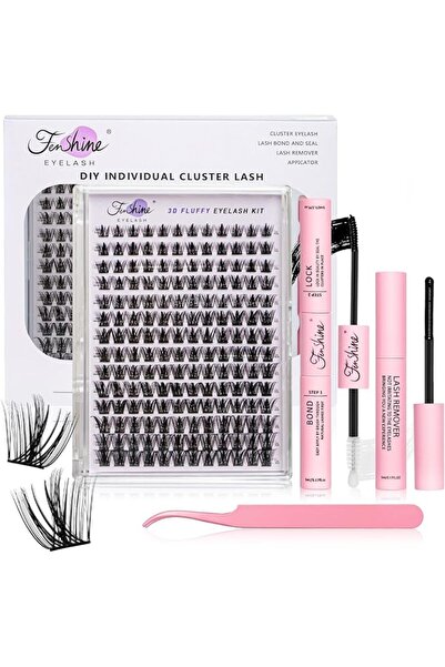 fenshine Cluster Lashes Individual Lashes Wide Stem C/D Curl 9-15mm Length DI...