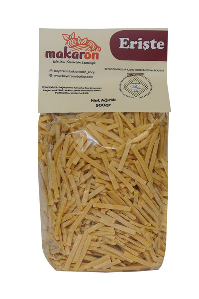 Makaron Yumurtalı Erişte 500 g | Geleneksel Kesme Erişte ve Yöresel Makarna