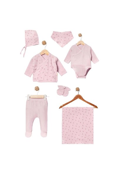 ENİA BABY Baby Girl Newborn 100% Cotton Crisp Floral Patterned Muslin Fabric ...