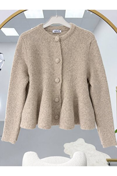 YILMAZBARMAZ Cardigan tricotat cu nasturi pentru femei