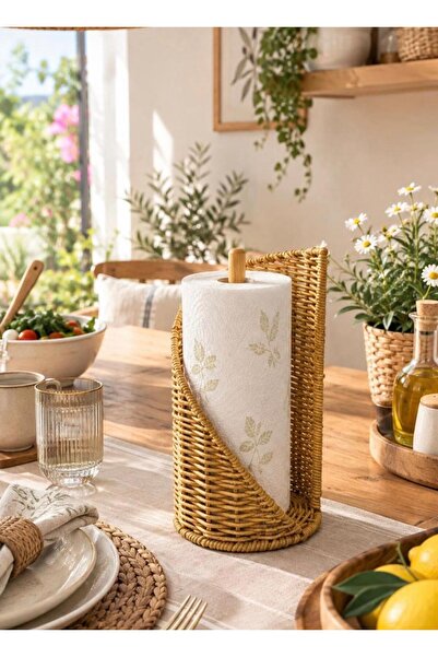 YzHome Rattan Hasır Kağıt Havluluk Düzenleyici Organizer 28*14cm