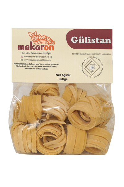 Makaron Gülistan Yumurtalı Şerit Makarna 350 g | Sarı Buğday Unlu Yöresel Makarna