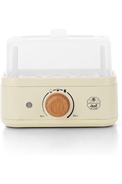 ALSAIF 400W Electric Egg Boiler, 6 Eggs Each Layer, white/wooden, E02440, 2 Y...