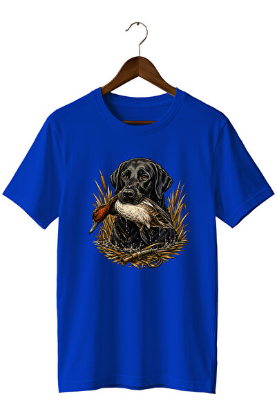 WİDİ Ανδρικό μπλουζάκι με στάμπα Labrador Duck Hunt – Κοντομάνικο μπλουζάκι μ...