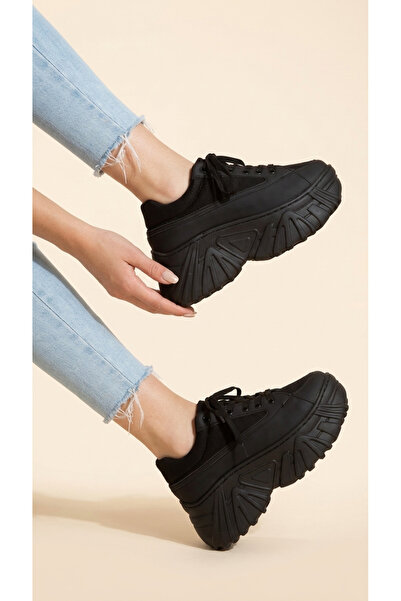 Moda Lime Lace-Up High Sole Skin Casual Women's Mesh Sneaker Sports Shoes