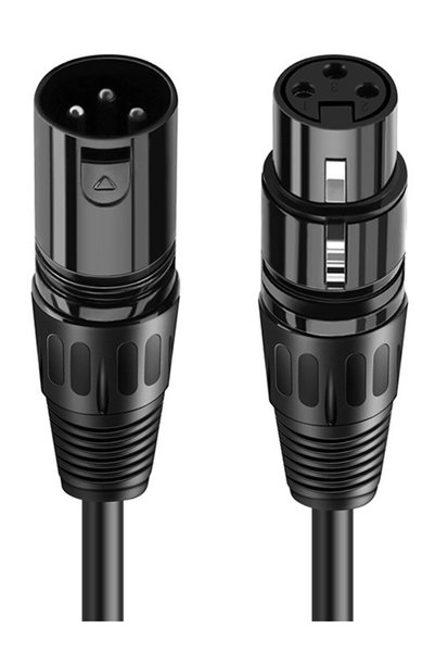 Cabletime καλώδιο μικροφώνου XLR AV350-11B24, 3-pin, 24AWG, 10m, μαύρο