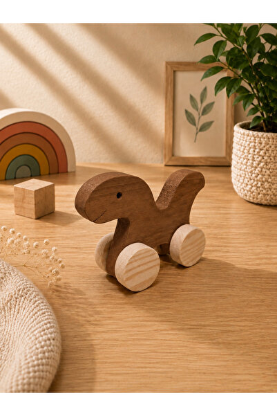 websunday Wooden Honey Toy Dino Natural Handmade Toy