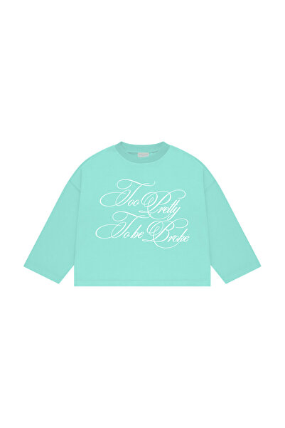 lethestudios Pretty Privilege Baskılı Uzun Kollu Basic T-Shirt