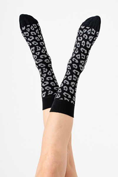 Albero Natur Leopard Patterned Unisex Gots Certified Organic Cotton Socks – V...