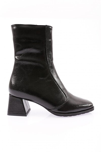 DGN Kut-04 Women's Blunt Toe Zippered Heeled Boots