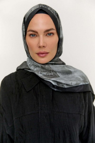 Setrms Geometrik Damask Desenli Modal Şal