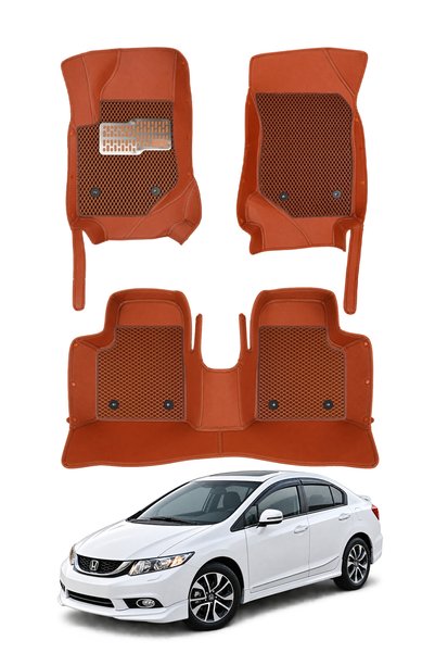 stiloto Honda Civic FB7 Sedan (2012-2016) Uyumlu 8D Deri Oto Paspas - Noktalı...