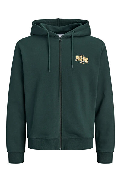 Jack & Jones Ζακέτα φούτερ ανδρική 12298494 "Aero" πράσινη scarab