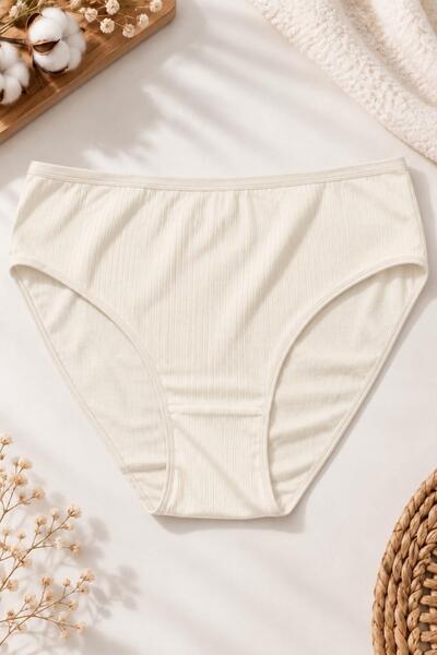 gd goldoremi Women's Premium Cotton Ribbed Bato Panties