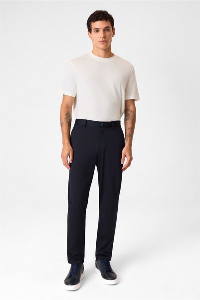 Back And Bond Navy Blue Comfort Fit Jogger Pants