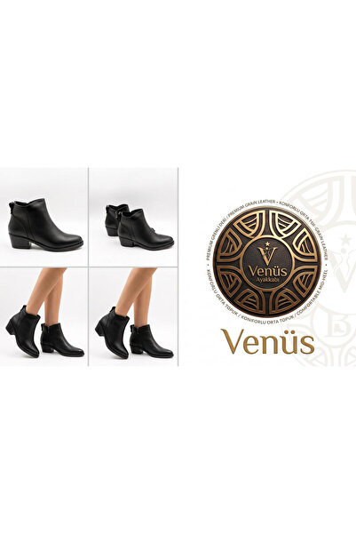 Venüs Kemal Aygün-Venüs Genuine Leather Heeled Women's Boots
