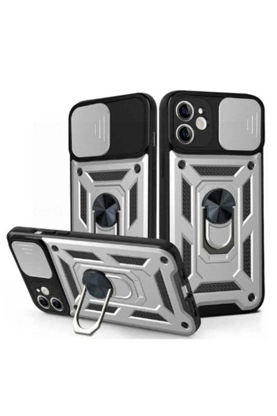 Maxcell Husă tip armură pentru Motorola Moto G 54 Power, CamSlide, Suport inel - Auriu