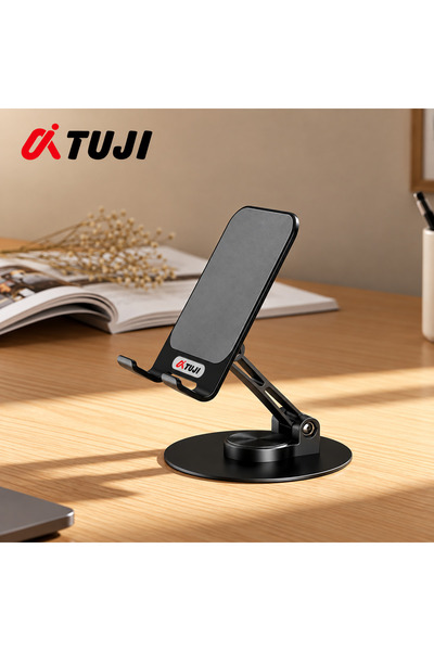 tuji 360 °   Rotatable Phone and Tablet Stand – Foldable and Adjustable Deskt...