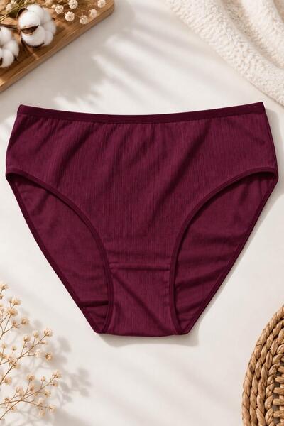 gd goldoremi Women's Premium Cotton Ribbed Bato Panties