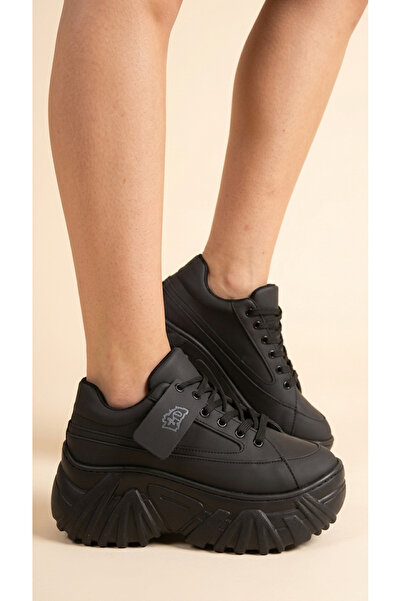 Moda Lime Lace-Up High Sole Skin Casual Women's Mesh Sneaker Sports Shoes