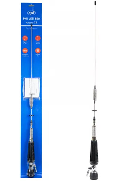PNI Antena CB LED 850 rabatabila 85 cm 26-28 MHz 300 Watt ilumineaza in timpu...