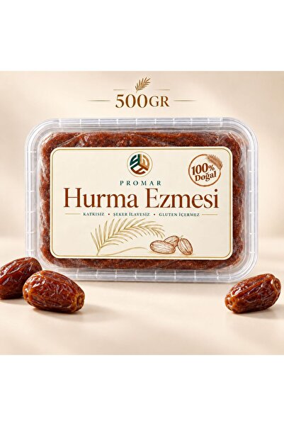 PROMAR GROUP Katkısız Doğal Hurma Ezmesi - %100 Hurma Püresi 500 Gr