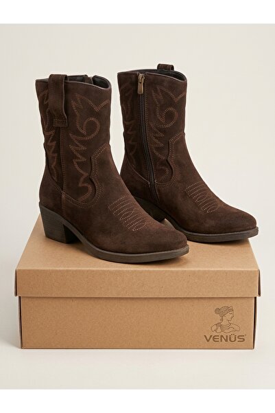 Venüs Kemal Aygün-Venüs Cowboy Suede Cowboy Boots