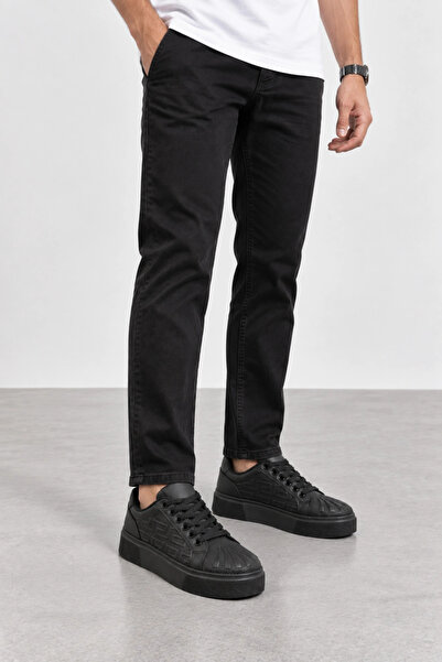 HT HOTİN Astrum Men's Lace-Up Casual Sneaker Sports Shoes - Black