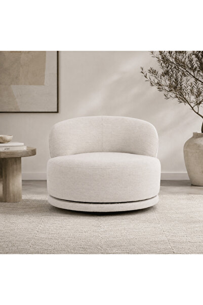 Roots Furniture Vienna White Swivel Chair