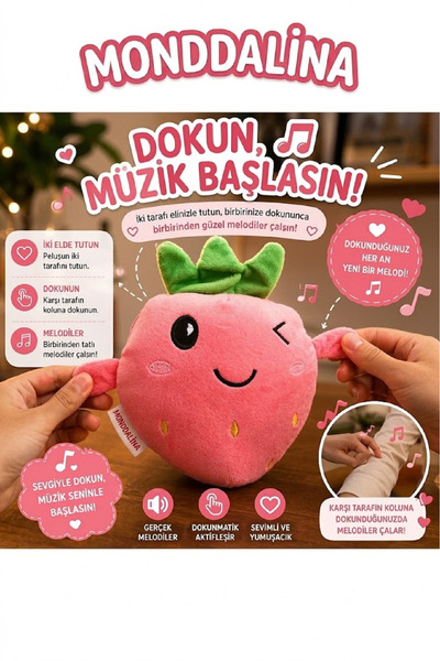 MONDALİNA Tene dokununca Müzik çalan melodili peluş oyuncak & Ürün ile birlikte süpriz hediye gönderiliçektir