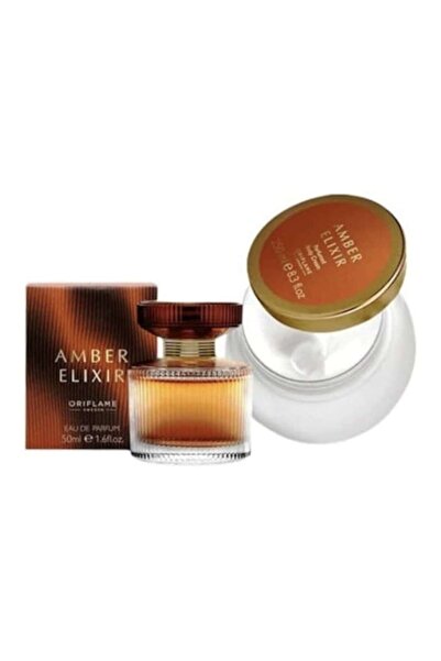 Oriflame Set cadou Amber Elixir, cremă de corp 250 ml, apă de parfum 50 ml, v...