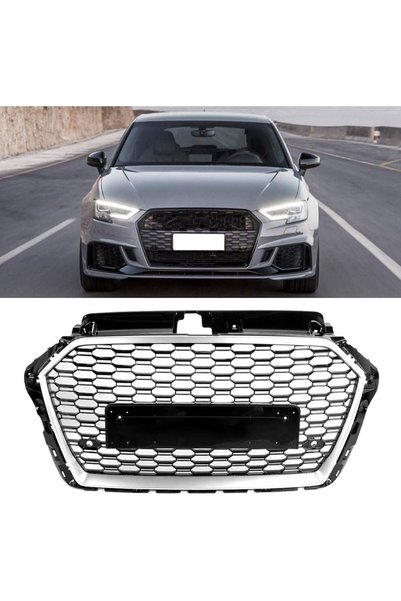 X POWER TUNİNG AUDİ A3 2018-2019-2020 8V SİYAH RS3 ÖN PANJUR