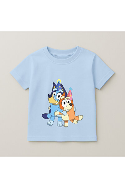 SVART WEAR Bluey and Bingo Printed Kids' T-Shirt 100% Cotton Baby Blue