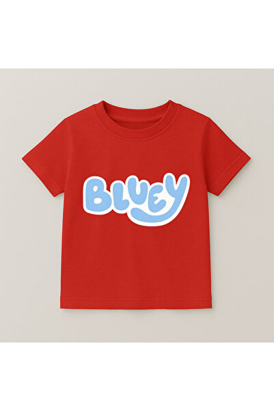 SVART WEAR Bluey Printed Children's T-Shirt 100% Cotton Red
