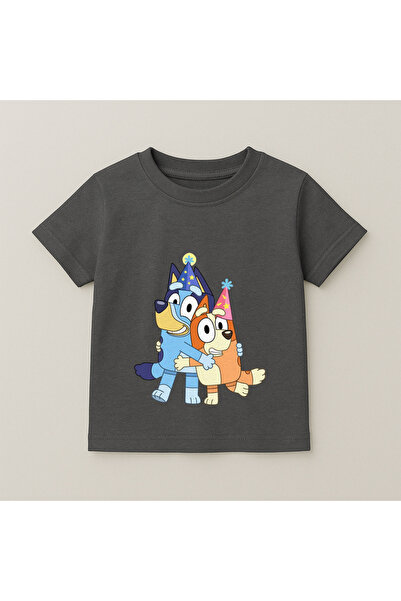 SVART WEAR Bluey and Bingo Printed Children's T-Shirt 100% Cotton Smoked